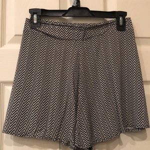 Black and white shorts